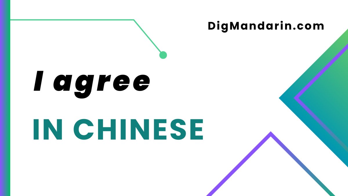 Various ways to say “I agree” in Chinese