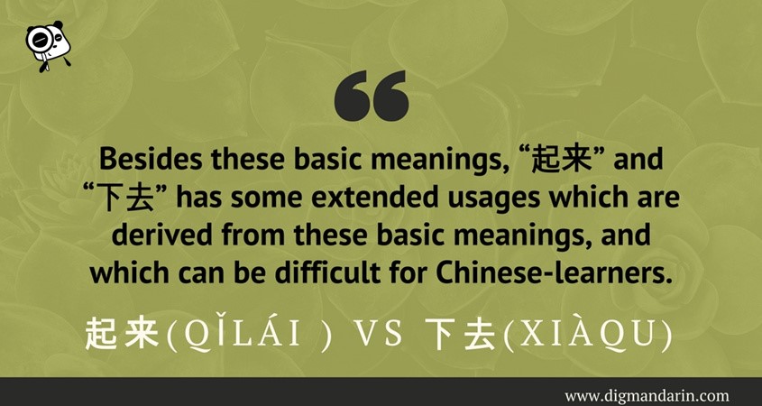The Extended Usages of “起来”(qǐlái ) and “下去”(xiàqu)
