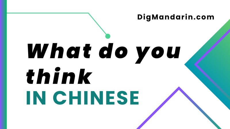 Various ways to say “What do you think” in Chinese